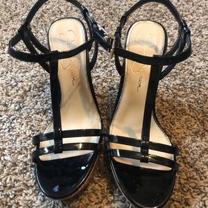 Jessica Simpson Black Wedges